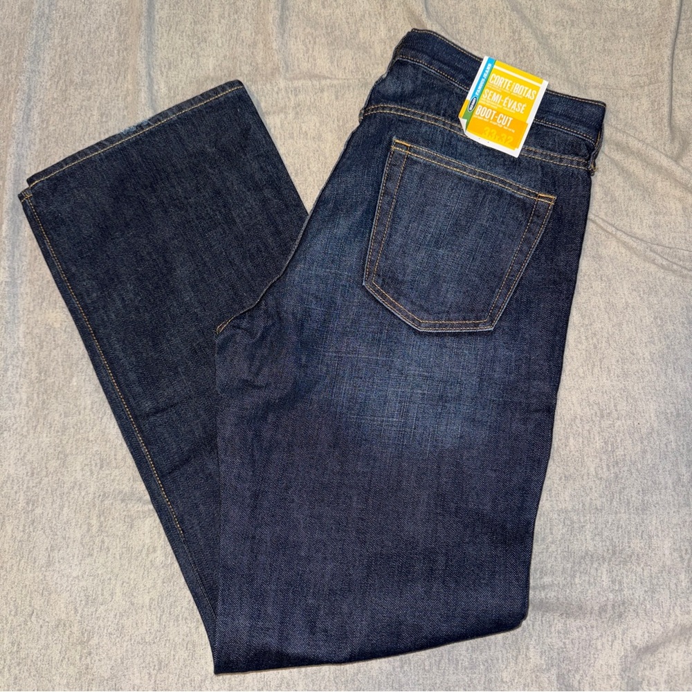 Men's Dark Blue Jeans boot-cut Old Navy 33x32